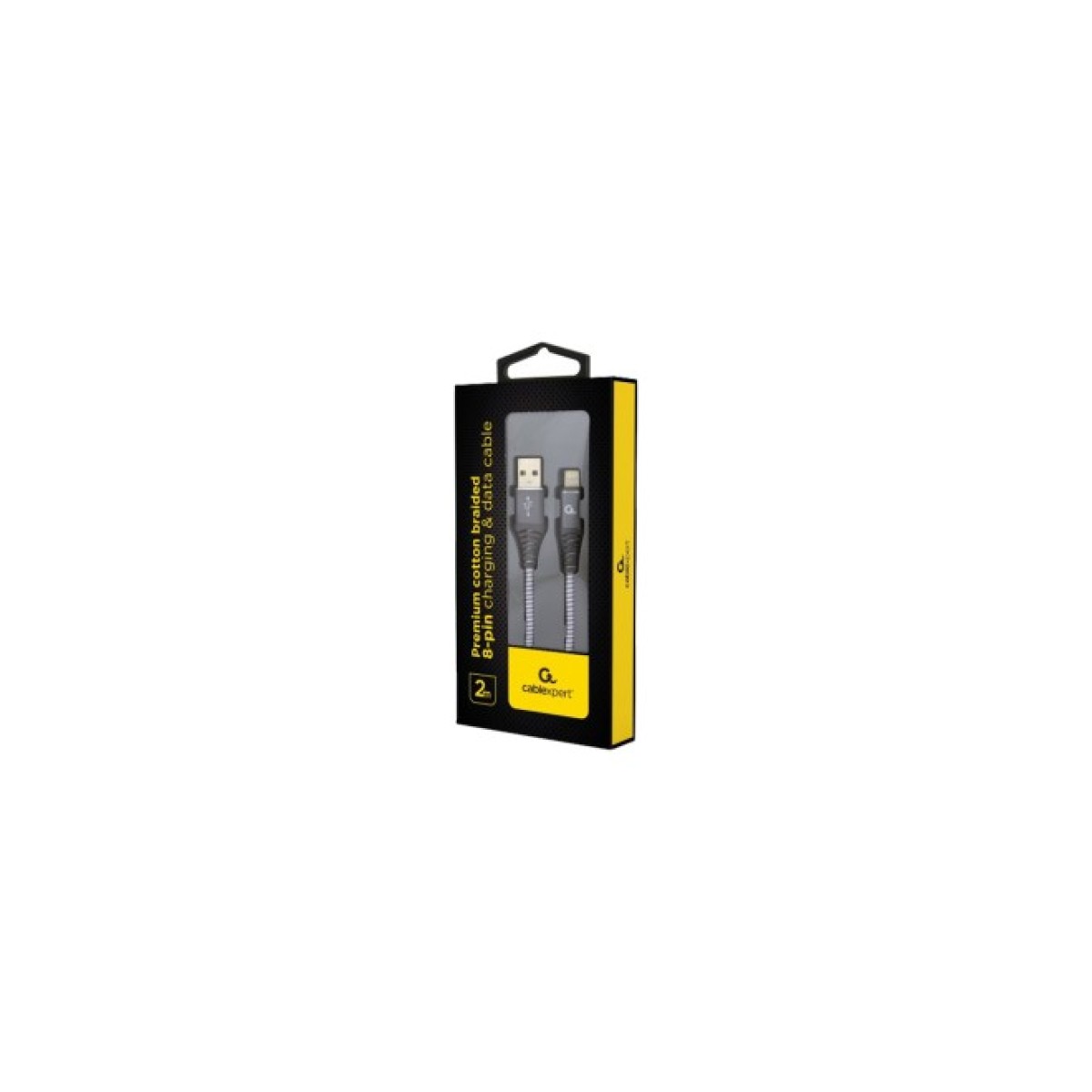 Дата кабель USB 2.0 AM to Lightning 2.0m Cablexpert (CC-USB2B-AMLM-2M-BW2) 98_98.jpg - фото 2