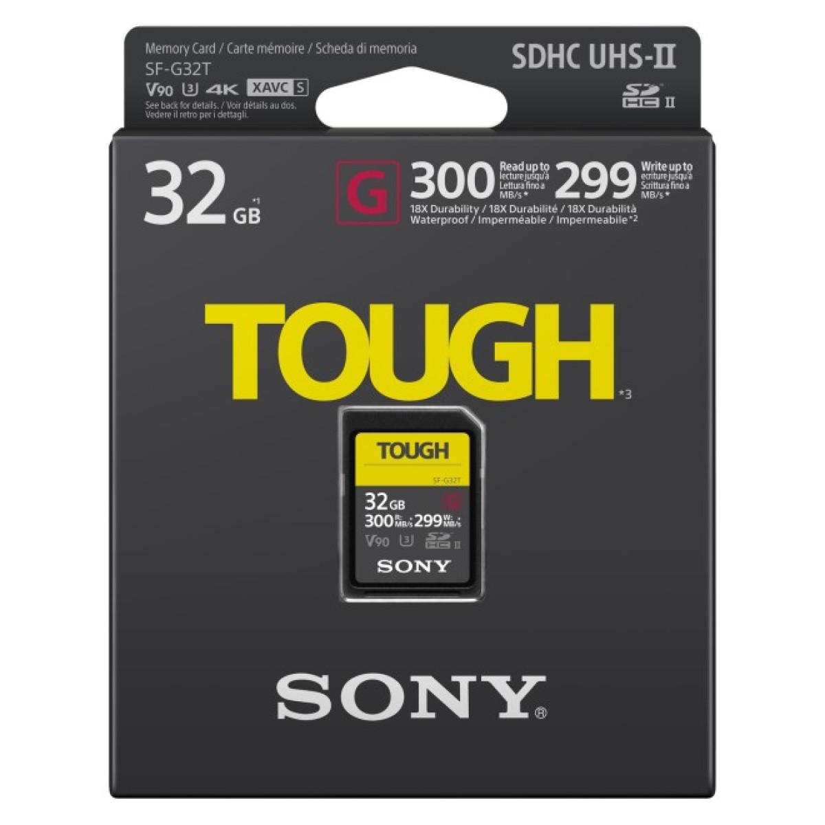 Карта пам'яті Sony 32GB SDHC class 10 UHS-II U3 V90 Tough (SF32TG) 98_98.jpg - фото 3