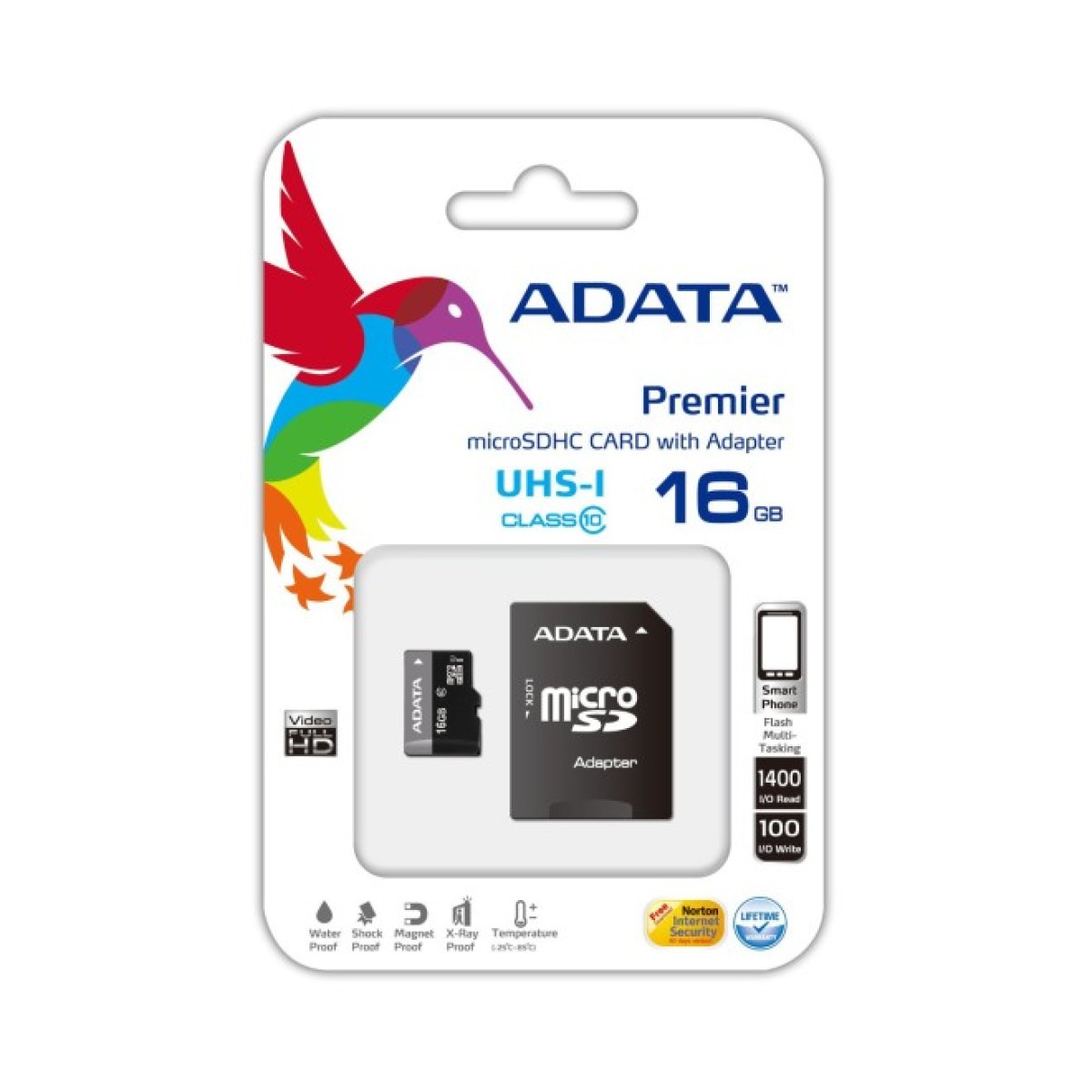 Карта пам'яті ADATA 16GB microSD class 10 UHS-I (AUSDH16GUICL10-RA1) 98_98.jpg - фото 2