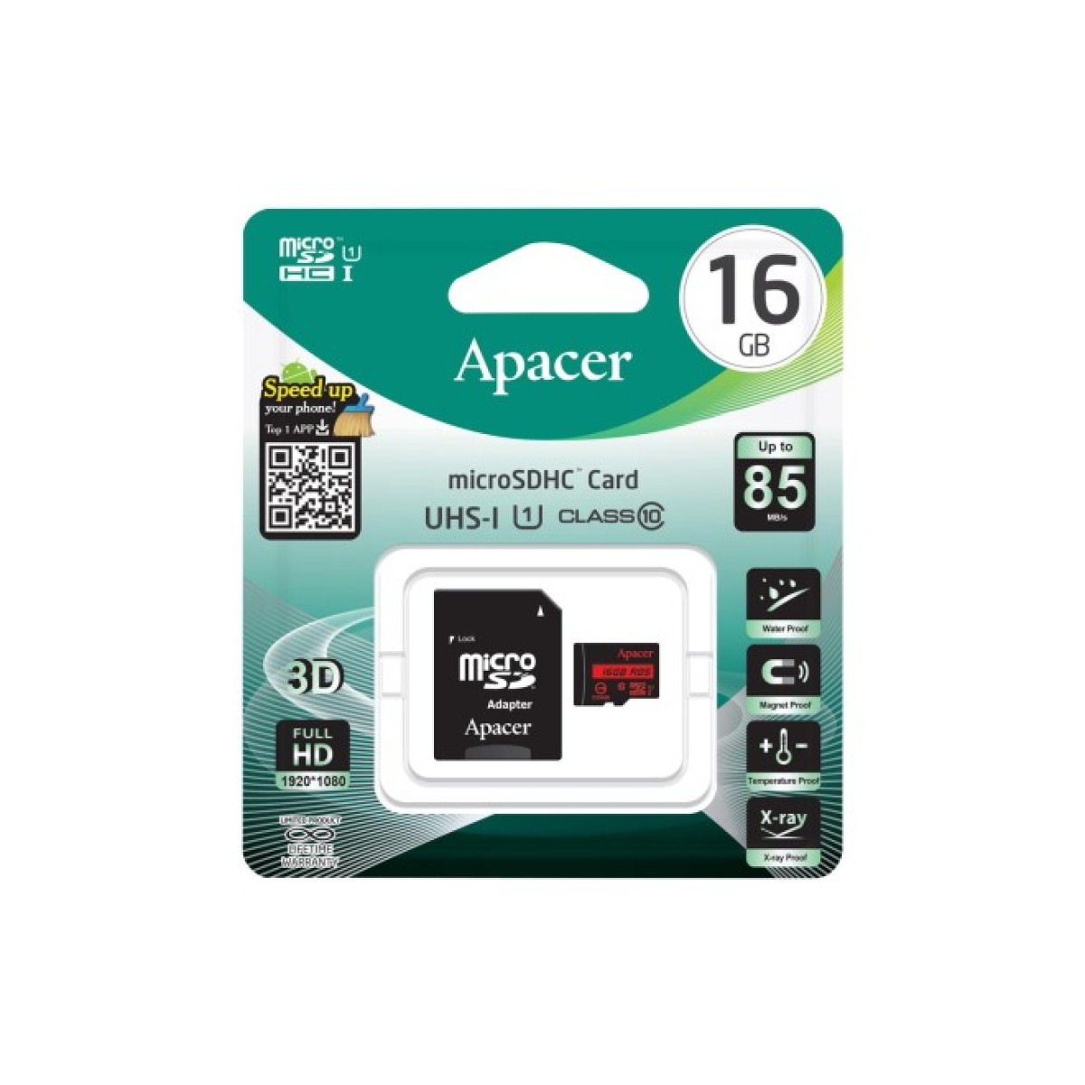 Карта пам'яті Apacer 16GB microSDHC Class10 UHS-I U1 (R85 MB/s) (AP16GMCSH10U5-R) 98_98.jpg - фото 2