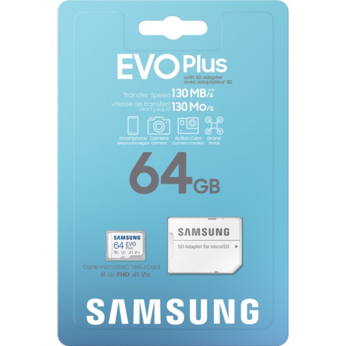 Карта пам'яті Samsung 64GB microSDXC class 10 EVO PLUS UHS-I (MB-MC64KA/RU) 98_98.jpg - фото 4