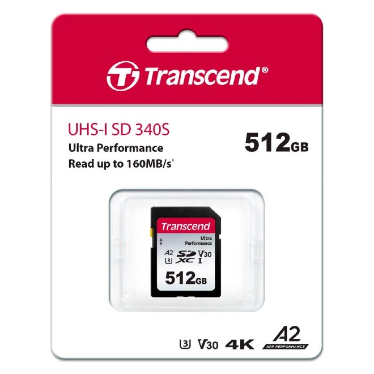 Карта пам'яті Transcend 512GB SD class 10 UHS-I U3 4K (TS512GSDC340S) 98_98.jpg - фото 2