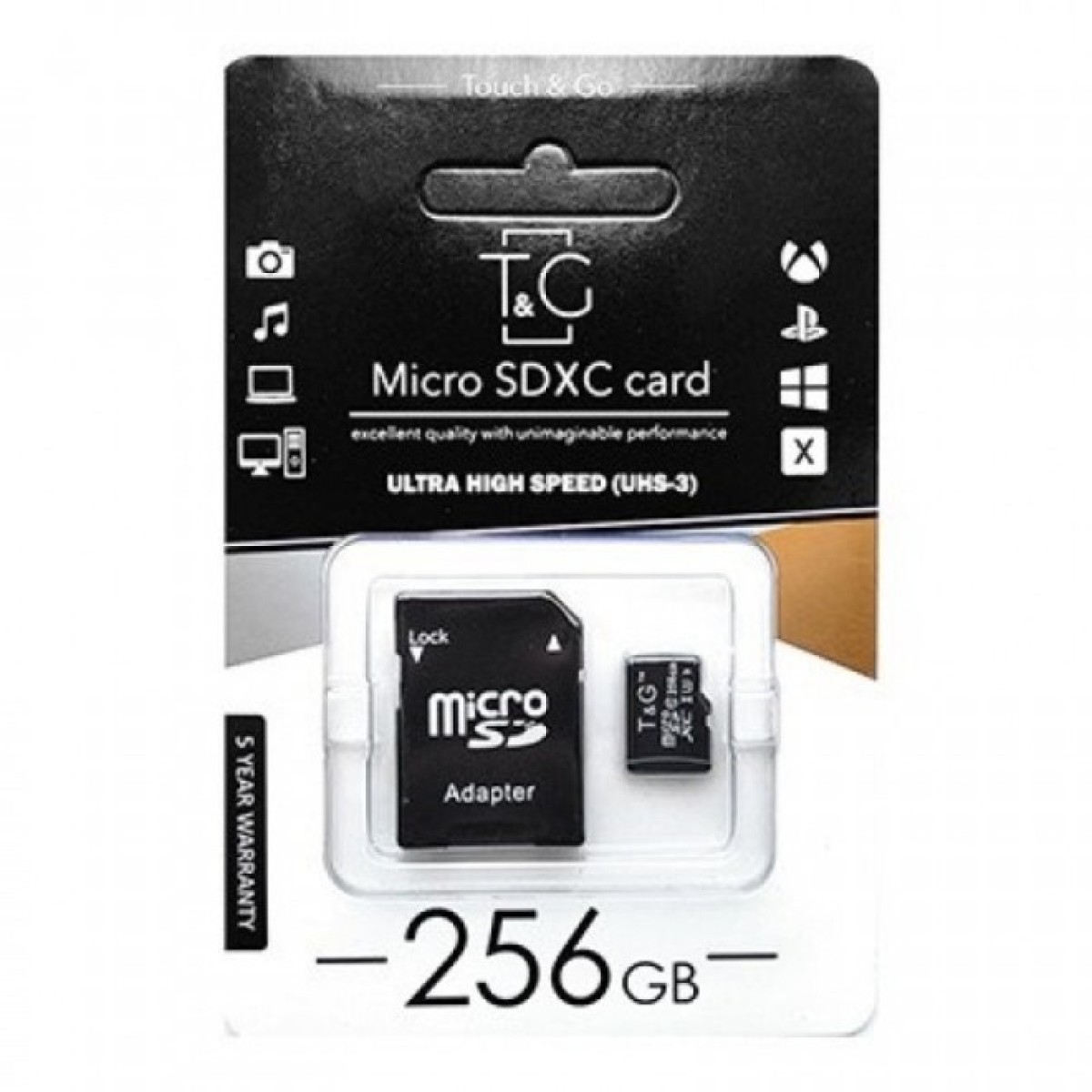 Карта памяти T&G 256GB microSDXC class 10 UHS-I U3 (TG-256GBSD10U3-01) 98_98.jpg