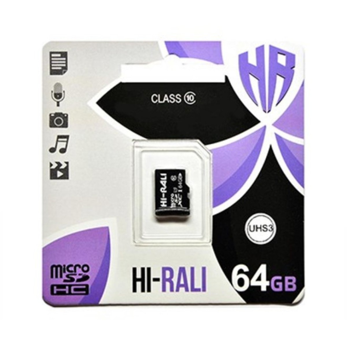 Карта пам'яті Hi-Rali 64GB microSDXC class 10 UHS-I (HI-64GBSDCL10-00) 256_256.jpg