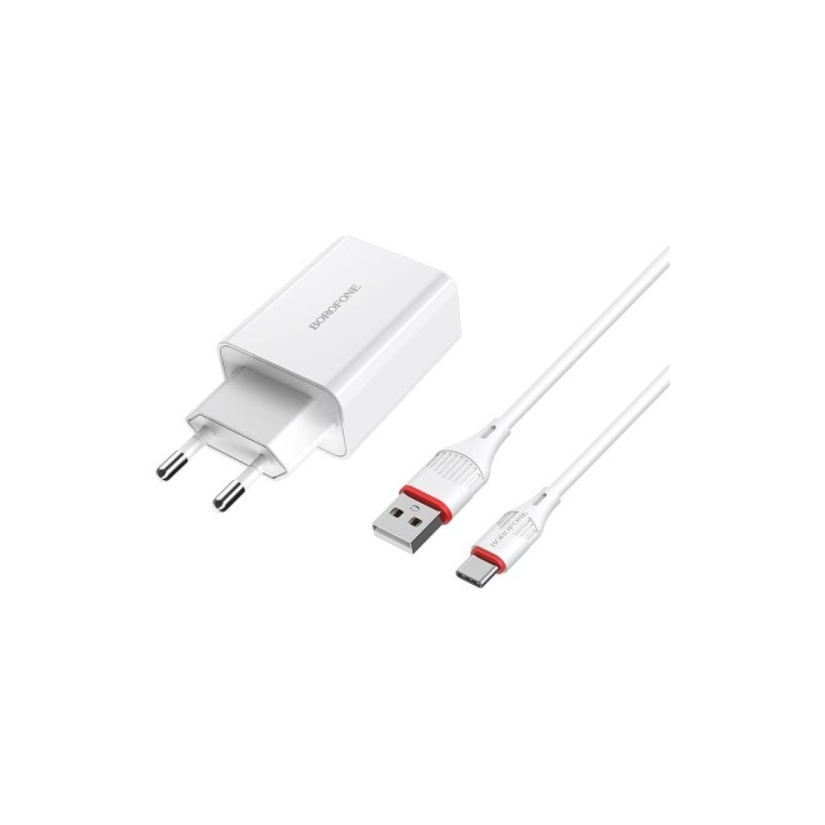 Зарядное устройство BOROFONE BA21A Long journey single port QC3.0 charger set (Type-C) White (BA21ACW) 98_98.jpg - фото 1