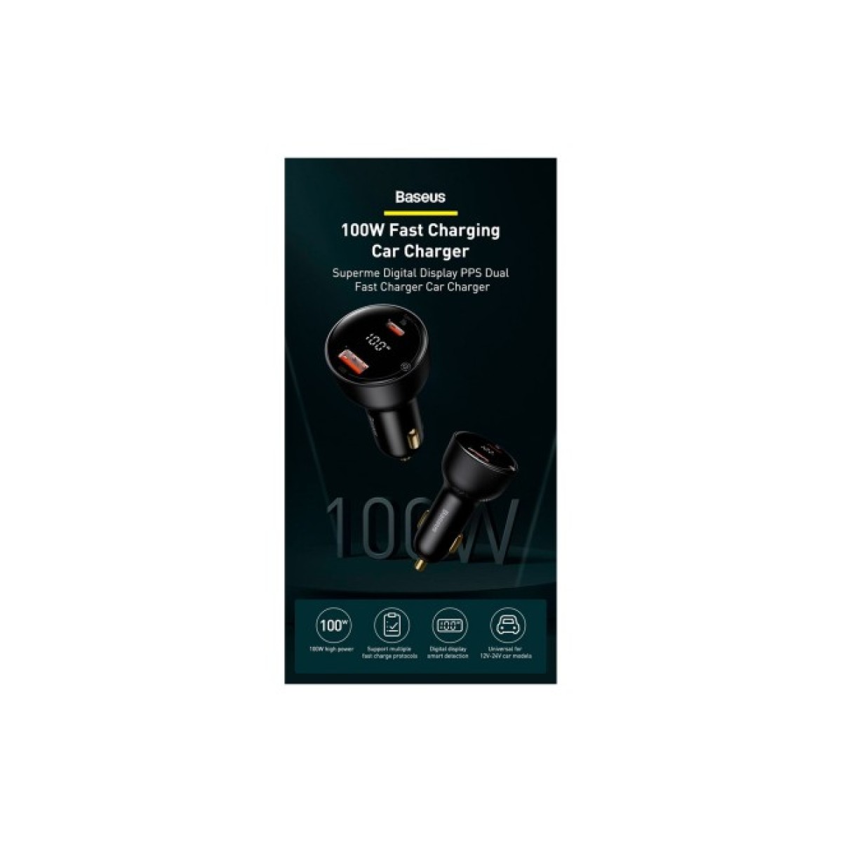 Зарядний пристрій Baseus Superme Digital Display PPS USB-A/Type-C Black (CCZX-01) 98_98.jpg - фото 2