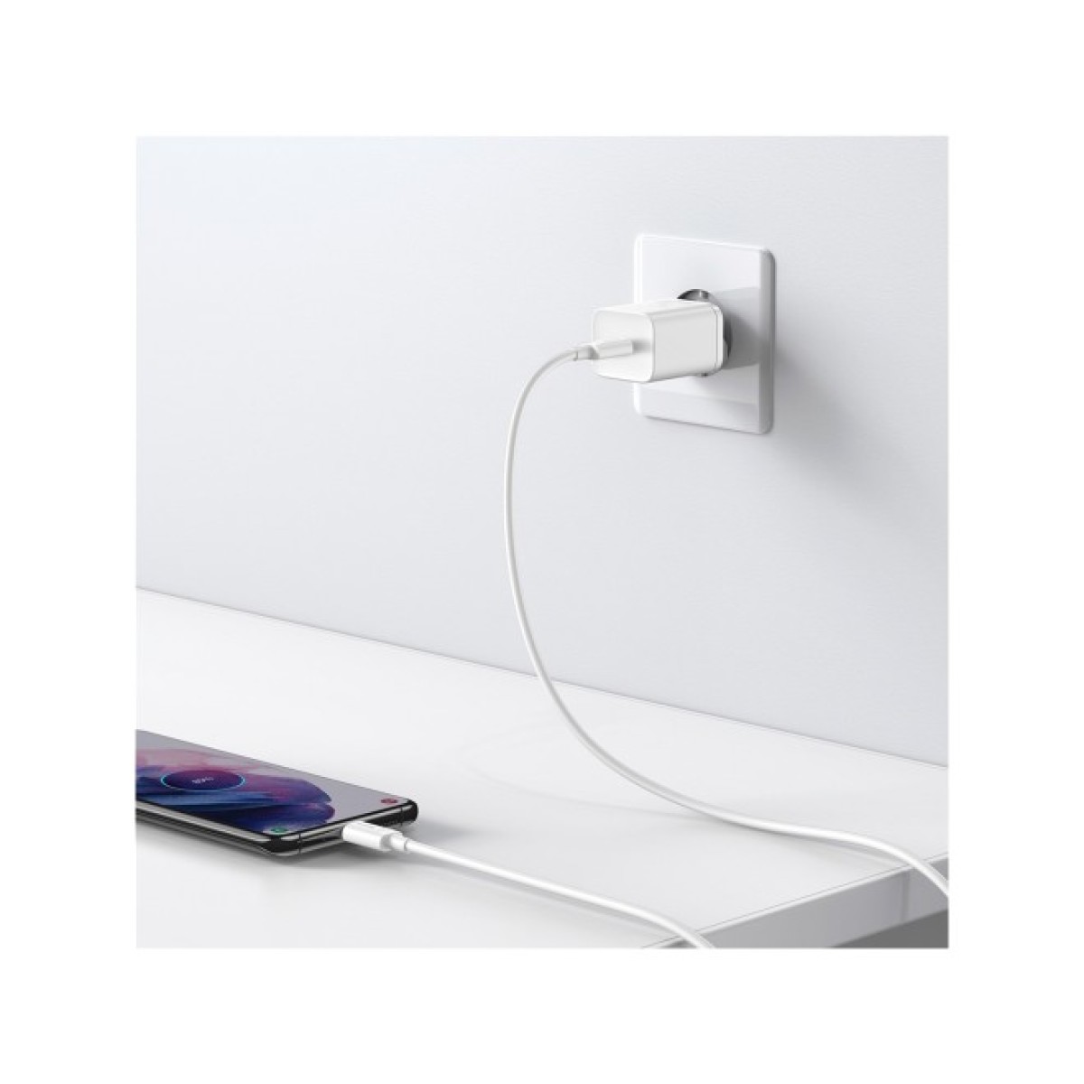 Зарядний пристрій Baseus 1xUSB 25W (USB-C) + Cable Type-C white (TZCCSUP-L02) 98_98.jpg - фото 2