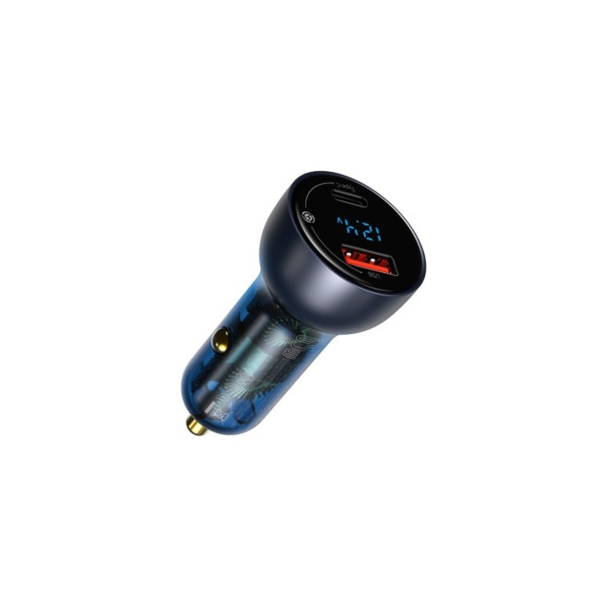 Зарядний пристрій Baseus Particular Digital Display QC+PPS Car Charger 65W Cable(Type-C toType-C100W 1m) USB-A/Type-C Dar (TZCCKX-0G) 98_98.jpg - фото 3