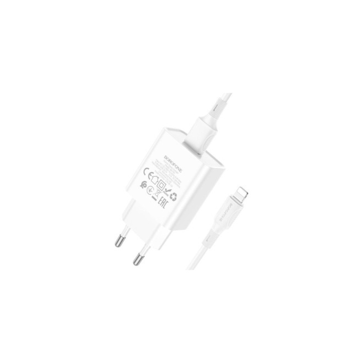 Зарядное устройство BOROFONE BA74A Aspirer single port charger set(iP) White (BA74ALW) 98_98.jpg - фото 3