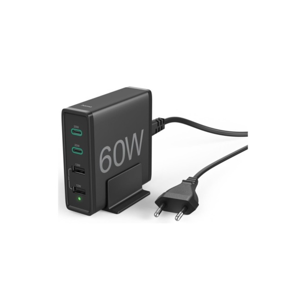 Зарядний пристрій Hama 2xUSB-C PD/QC, 2xUSB-A, 60W Black (00201628) 98_98.jpg - фото 1