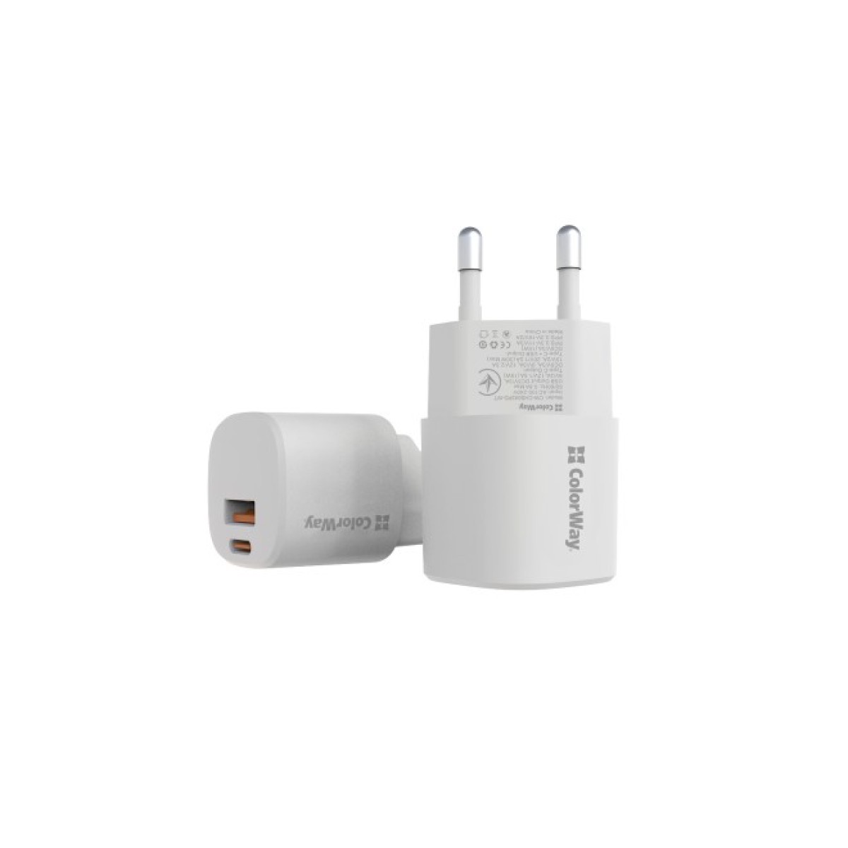 Зарядное устройство ColorWay GaN PD Port USB PPS (Type-C PD + USB QC3.0) (33W) white (CW-CHS043PD-WT) 98_98.jpg - фото 3