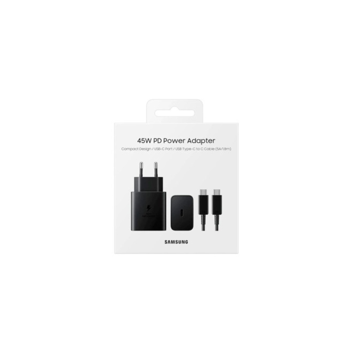 Зарядное устройство Samsung 45W Compact Power Adapter (w C to C Cable) Black (EP-T4510XBEGEU) 98_98.jpg - фото 3