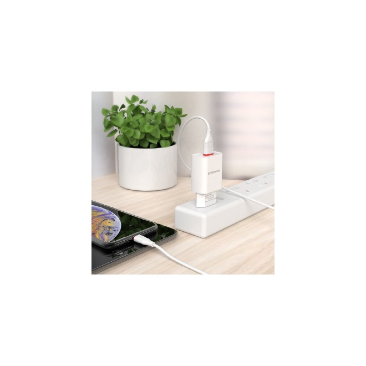 Зарядное устройство BOROFONE BA20A Sharp charger White (BA20AW) 98_98.jpg - фото 3