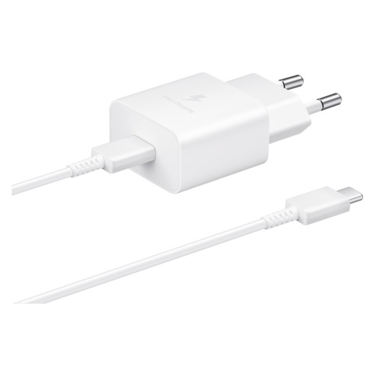 Зарядний пристрій Samsung USB-С 15W White + Cable USB-C 1m (EP-T1510XWEGEU) 98_98.jpg - фото 1