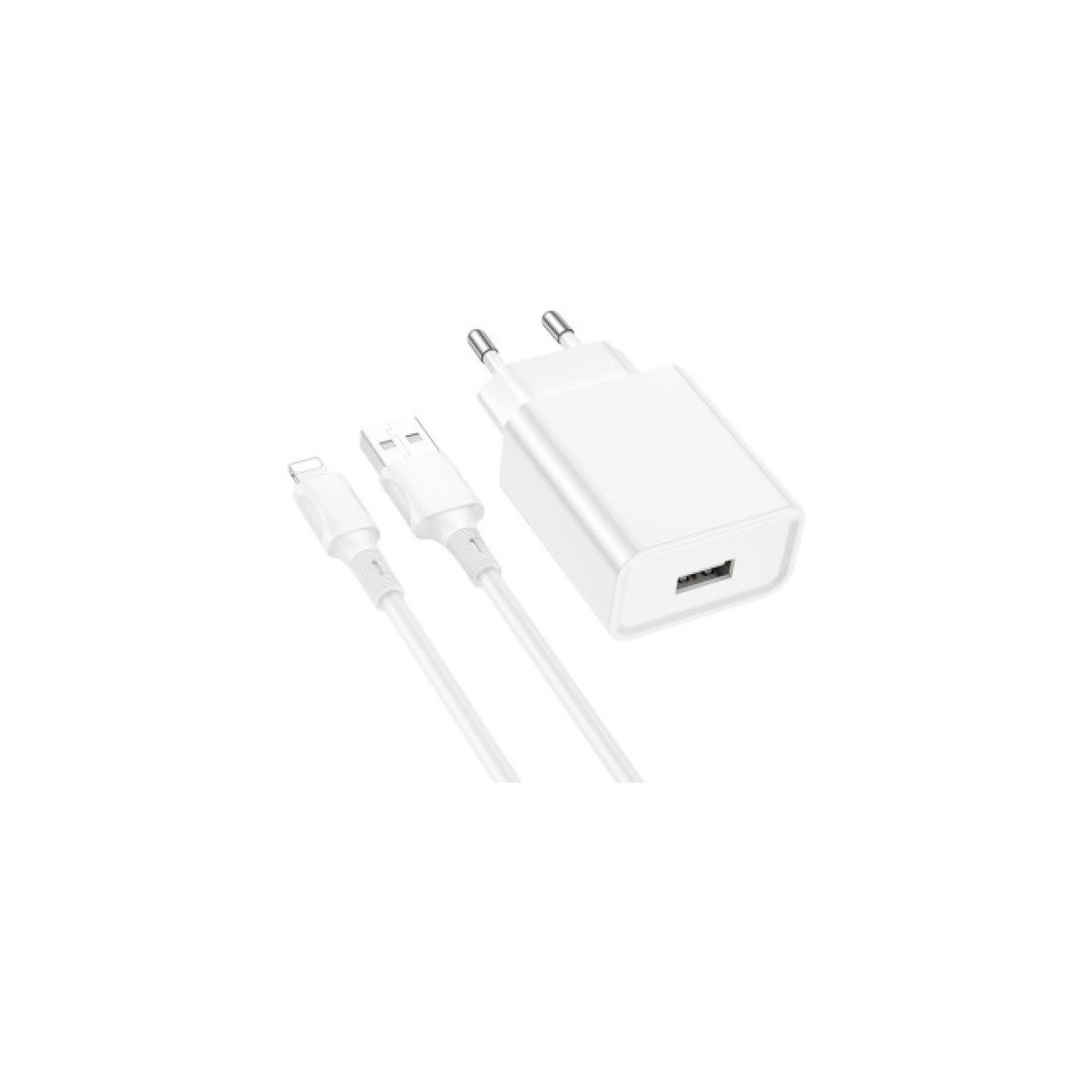 Зарядное устройство BOROFONE BA74A Aspirer single port charger set(iP) White (BA74ALW) 98_98.jpg - фото 4