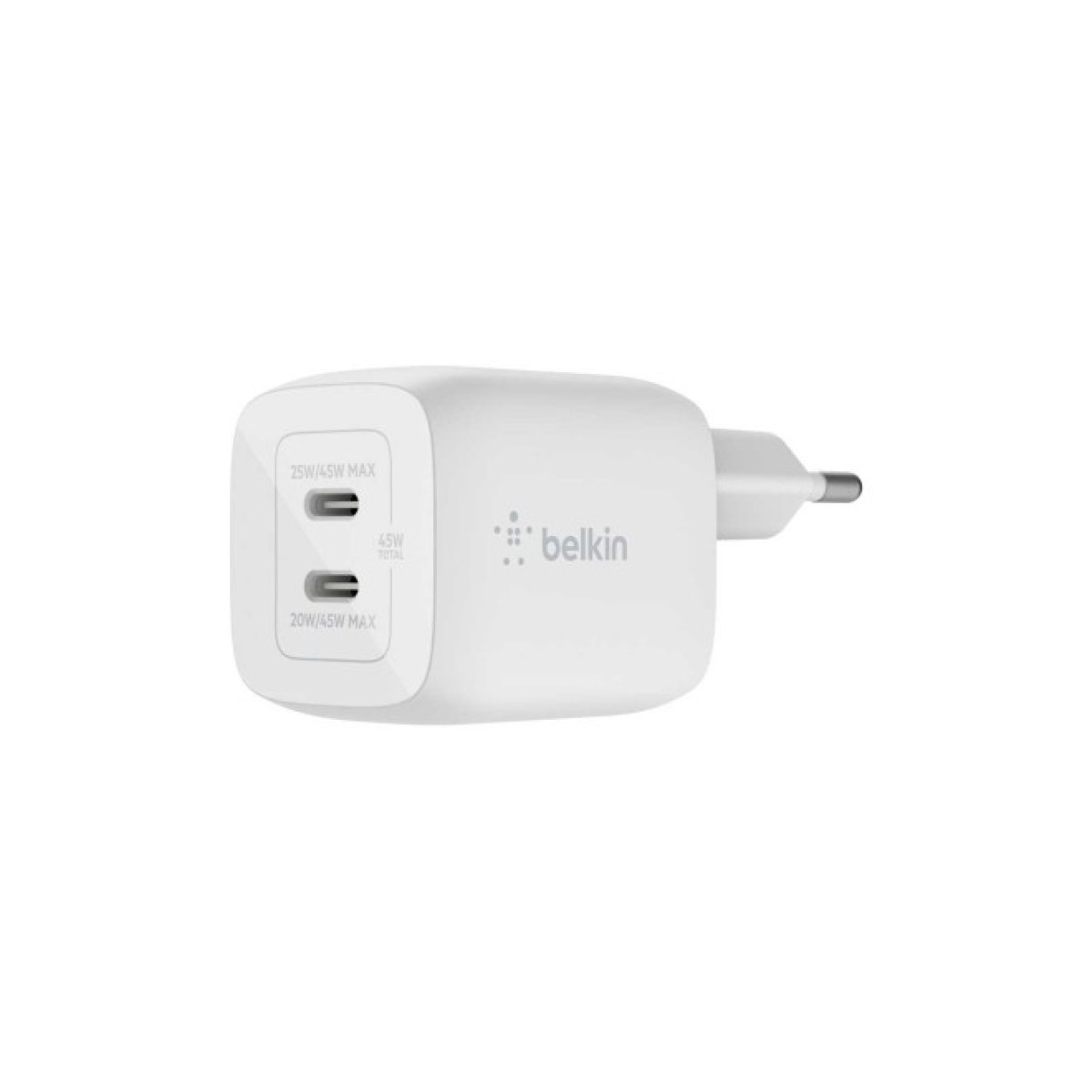 Зарядний пристрій Belkin 45W 2хUSB-С GAN PD PPS white (WCH011VFWH) 256_256.jpg