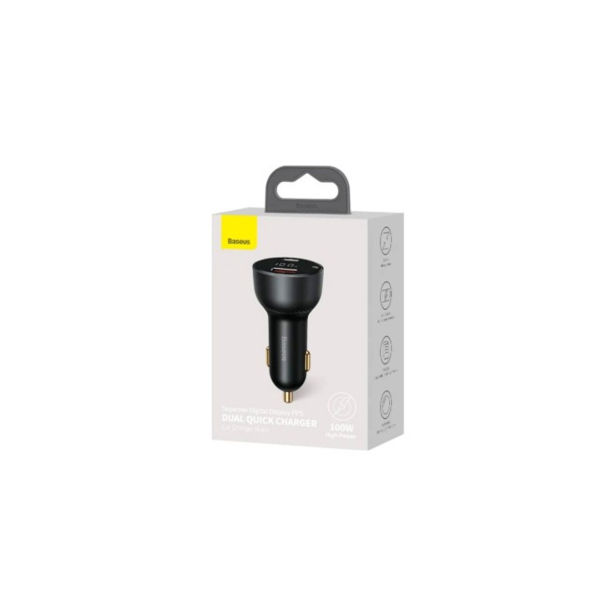 Зарядний пристрій Baseus Superme Digital Display PPS USB-A/Type-C Black (CCZX-01) 98_98.jpg - фото 6