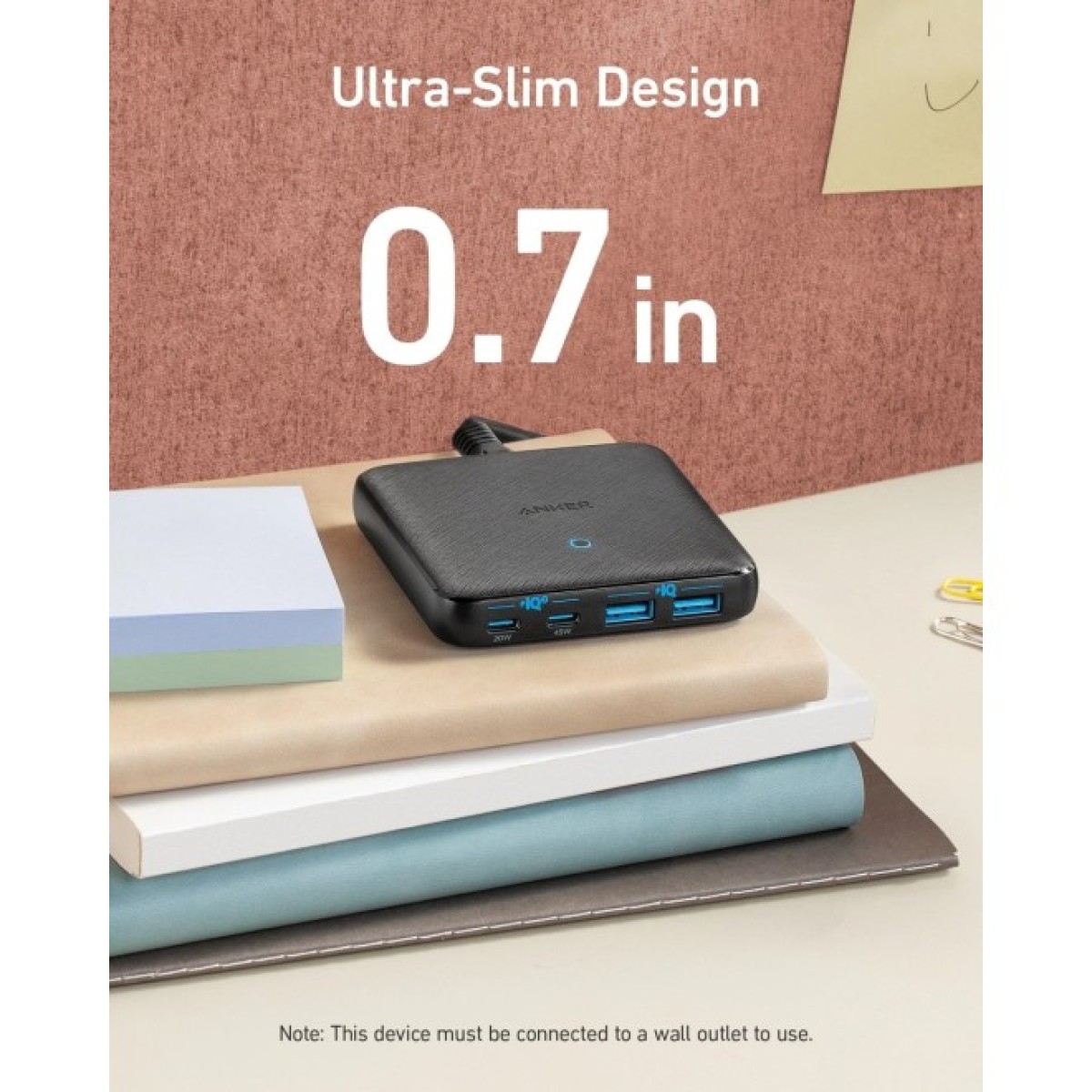 Зарядний пристрій Anker PowerPort 543 Atom III Slim 4 - 65W 22xUSB-C PIQ3.0 (A2046G12) 98_98.jpg - фото 3