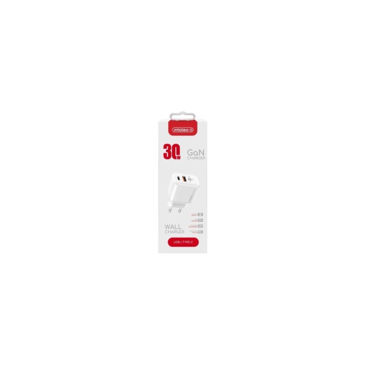 Зарядное устройство Intaleo 30W GAN USB-C PD+USB-A QC 3.0 white (1283126578274) 98_98.jpg - фото 2