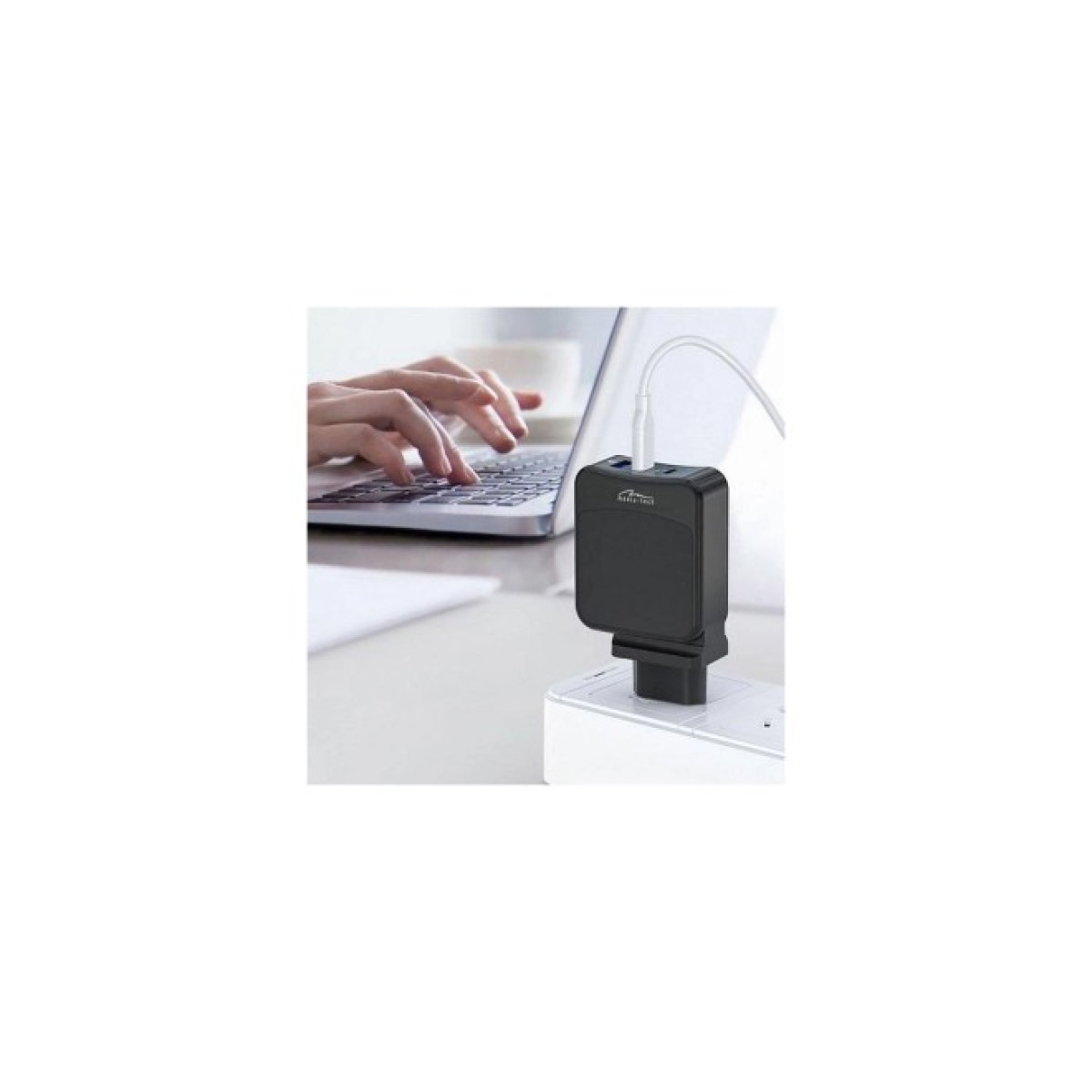 Зарядний пристрій Media-Tech 2xUSB-C PD 65W USB QC 3.0 black (MT6252) 98_98.jpg - фото 2