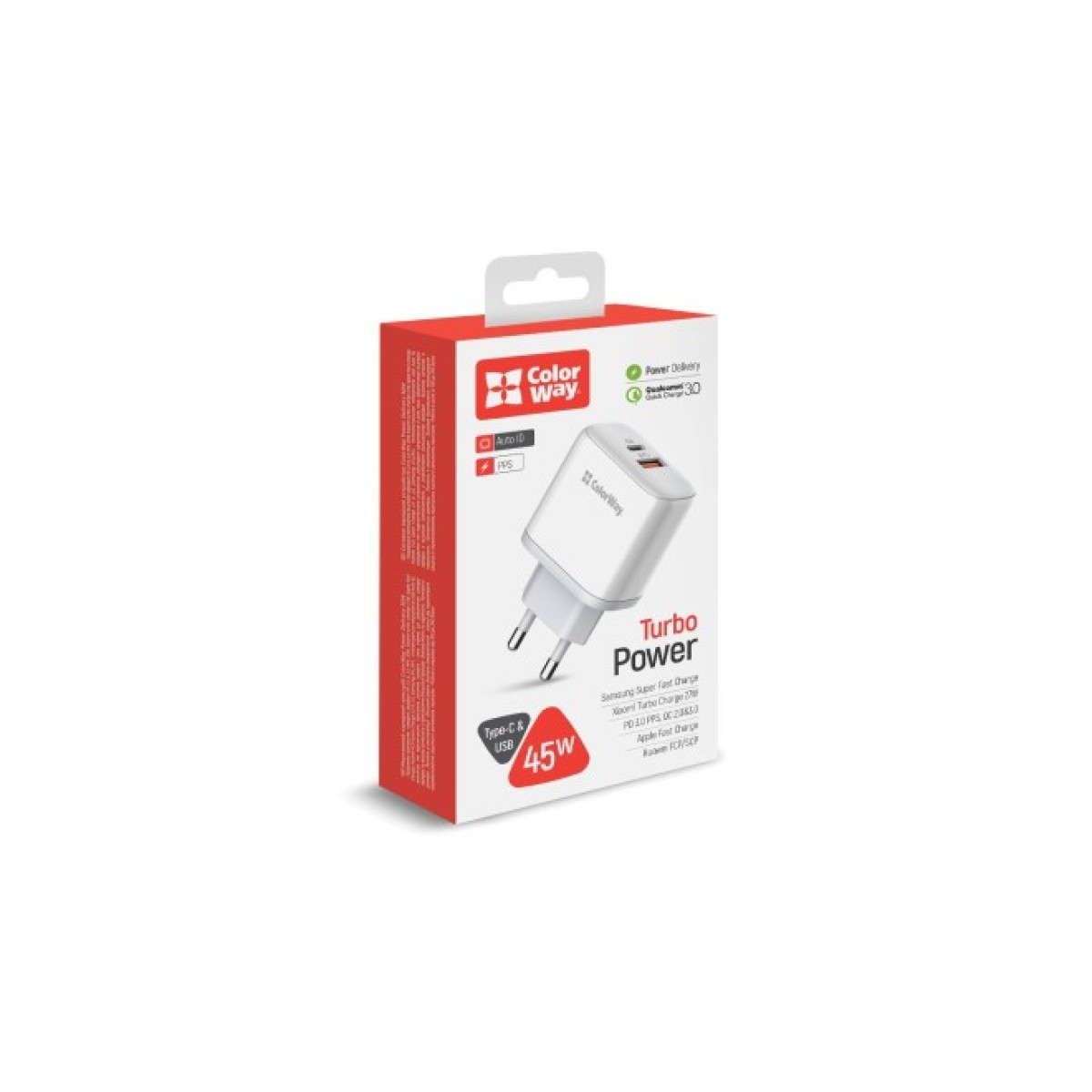 Зарядное устройство ColorWay Power Delivery Port PPS USB (Type-C PD+ USB QC3.0) (45W) white (CW-CHS042PD-WT) 98_98.jpg - фото 9