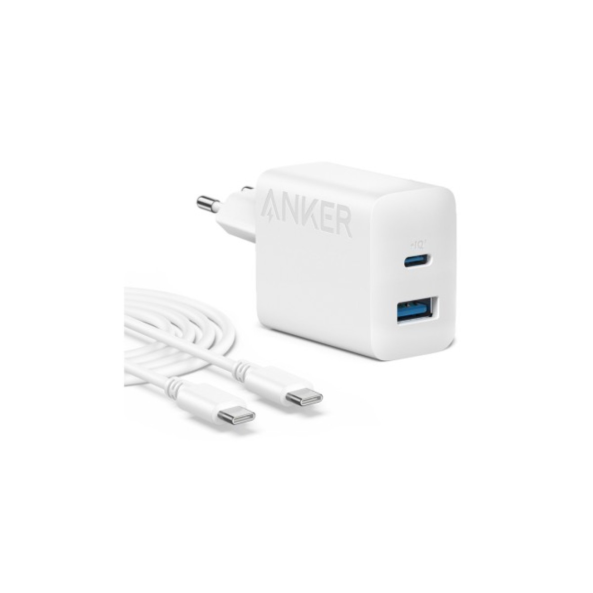Зарядное устройство Anker PowerPort 312 - 20W USB-C USB-A + USB-C cable White (B2348G21) 98_98.jpg - фото 1