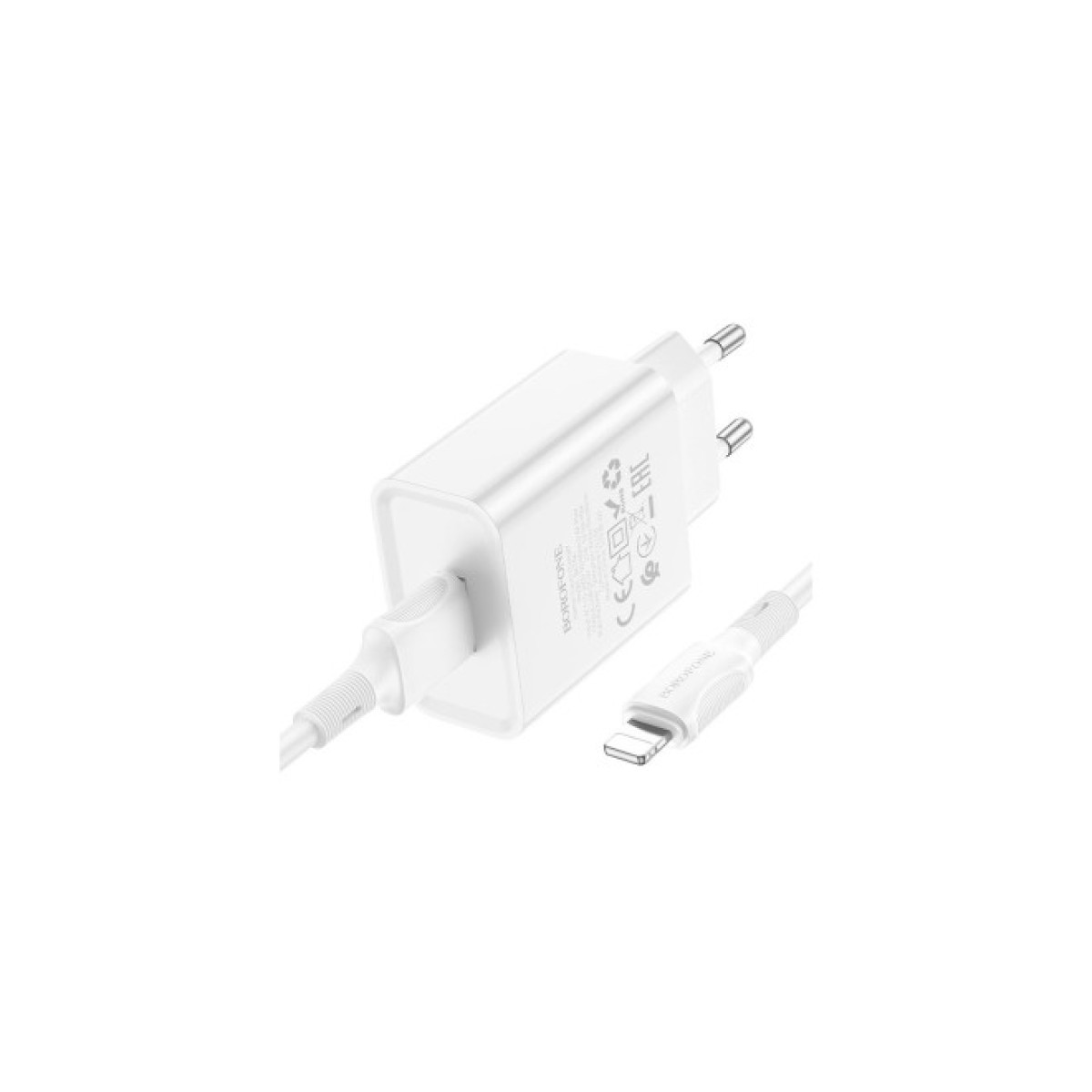Зарядное устройство BOROFONE BA74A Aspirer single port charger set(iP) White (BA74ALW) 98_98.jpg - фото 7