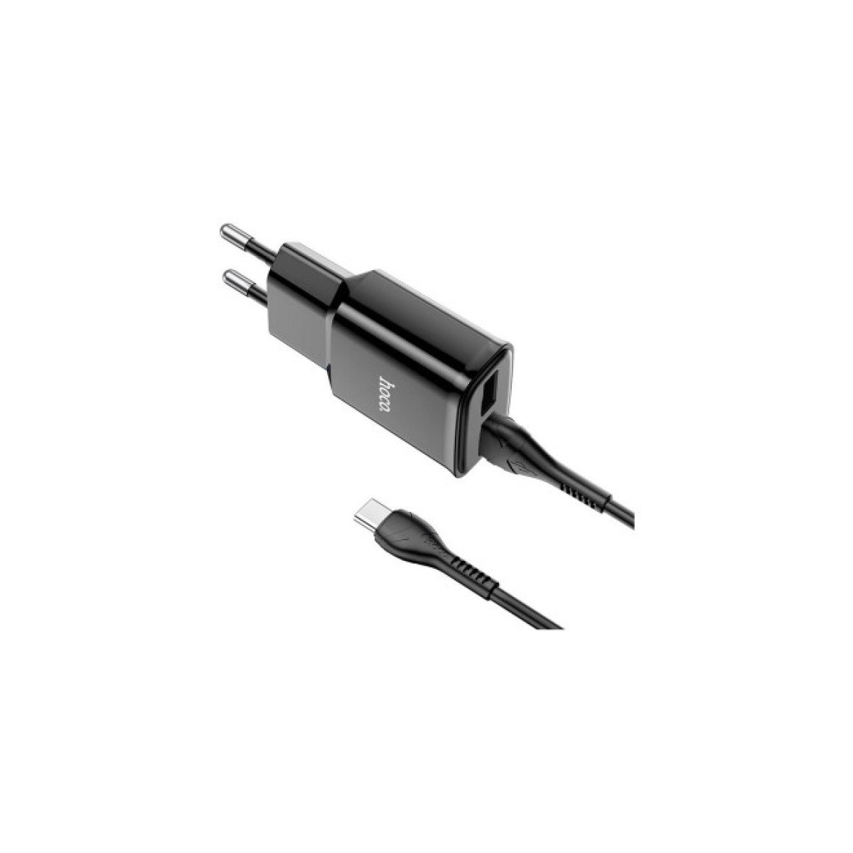 Зарядний пристрій HOCO C88A Star round dual port charger set(Type-C) Black (6931474749543) 98_98.jpg - фото 3