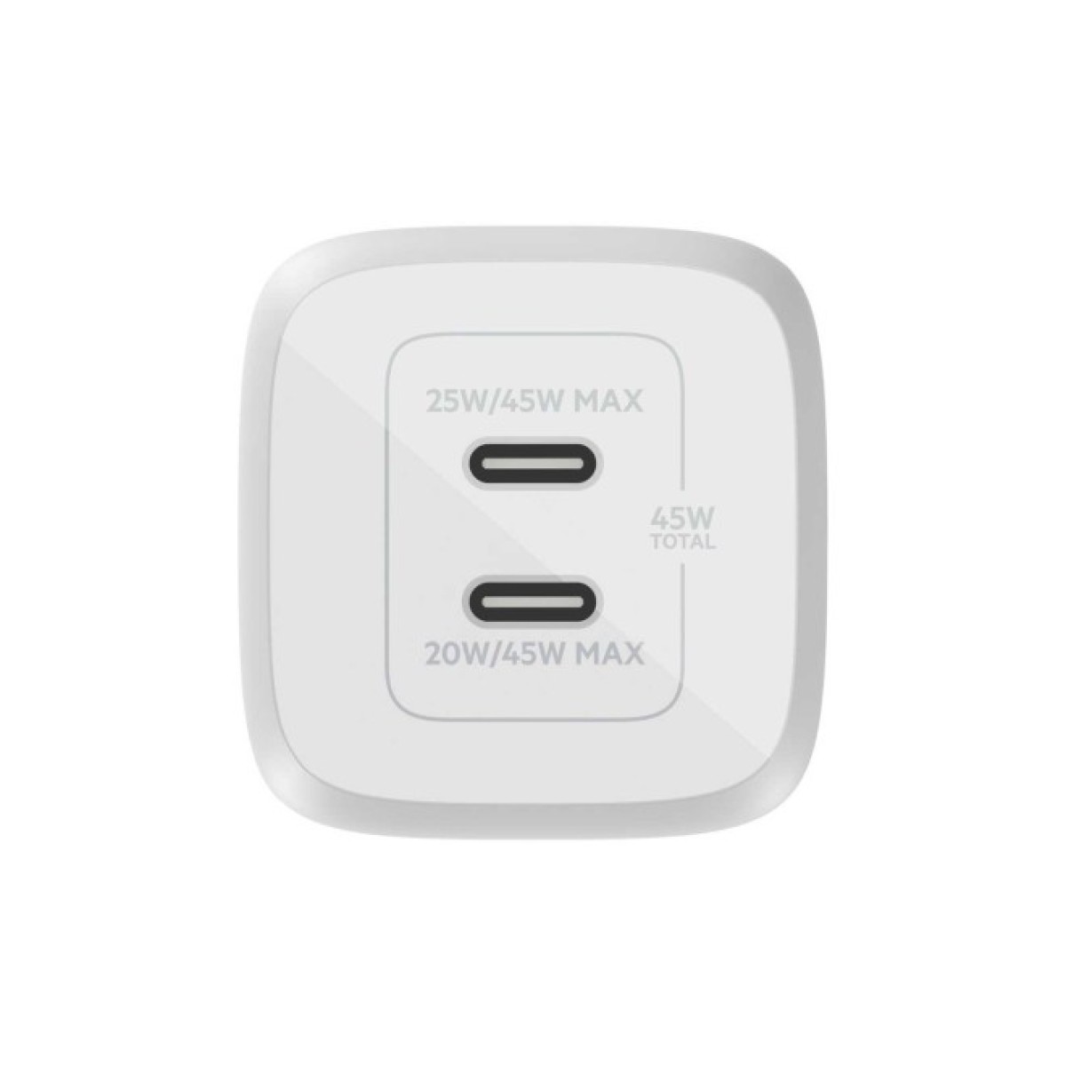 Зарядний пристрій Belkin 45W 2хUSB-С GAN PD PPS white (WCH011VFWH) 98_98.jpg - фото 4