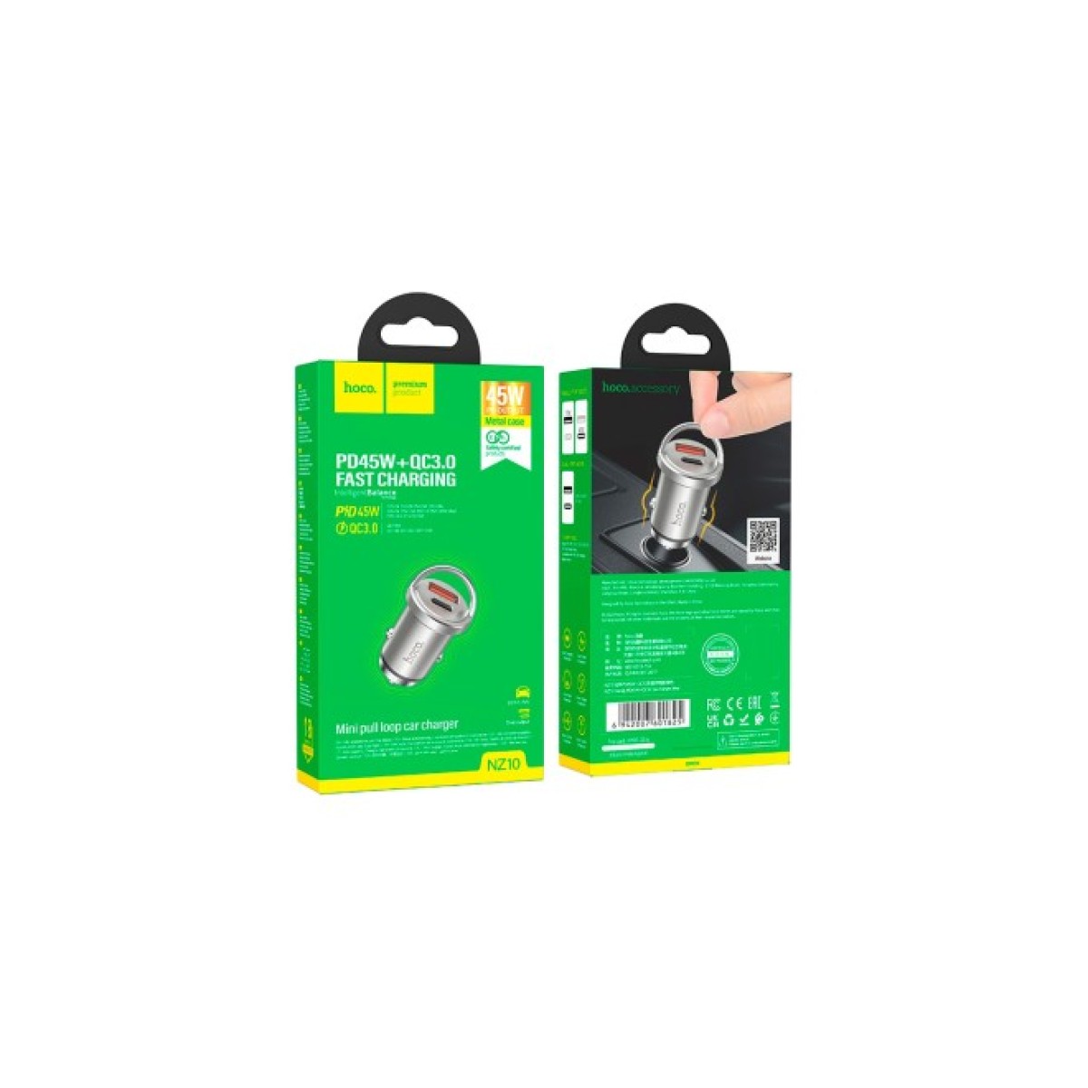 Зарядное устройство HOCO NZ10 Handy USB-A/Type-C Silver (6942007601825) 98_98.jpg - фото 3