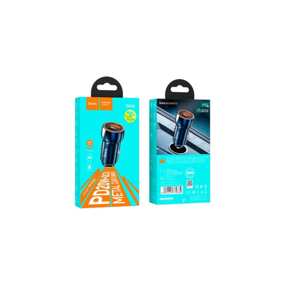 Зарядний пристрій HOCO Z46A USB-A/Type-C Sapphire Blue (6931474770349) 98_98.jpg - фото 4