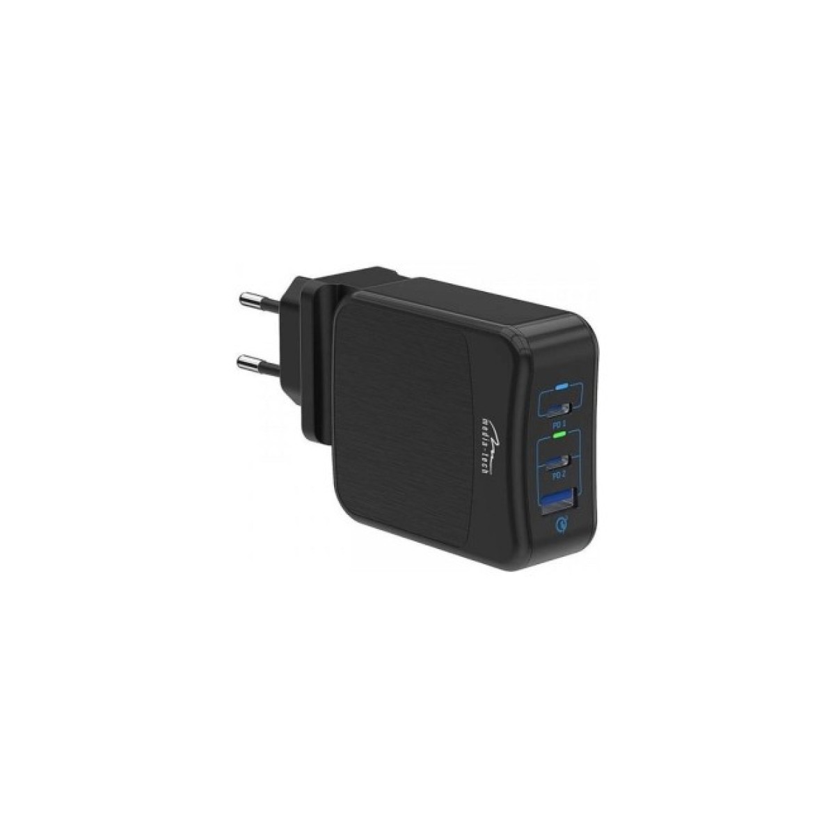 Зарядний пристрій Media-Tech 2xUSB-C PD 65W USB QC 3.0 black (MT6252) 98_98.jpg - фото 4