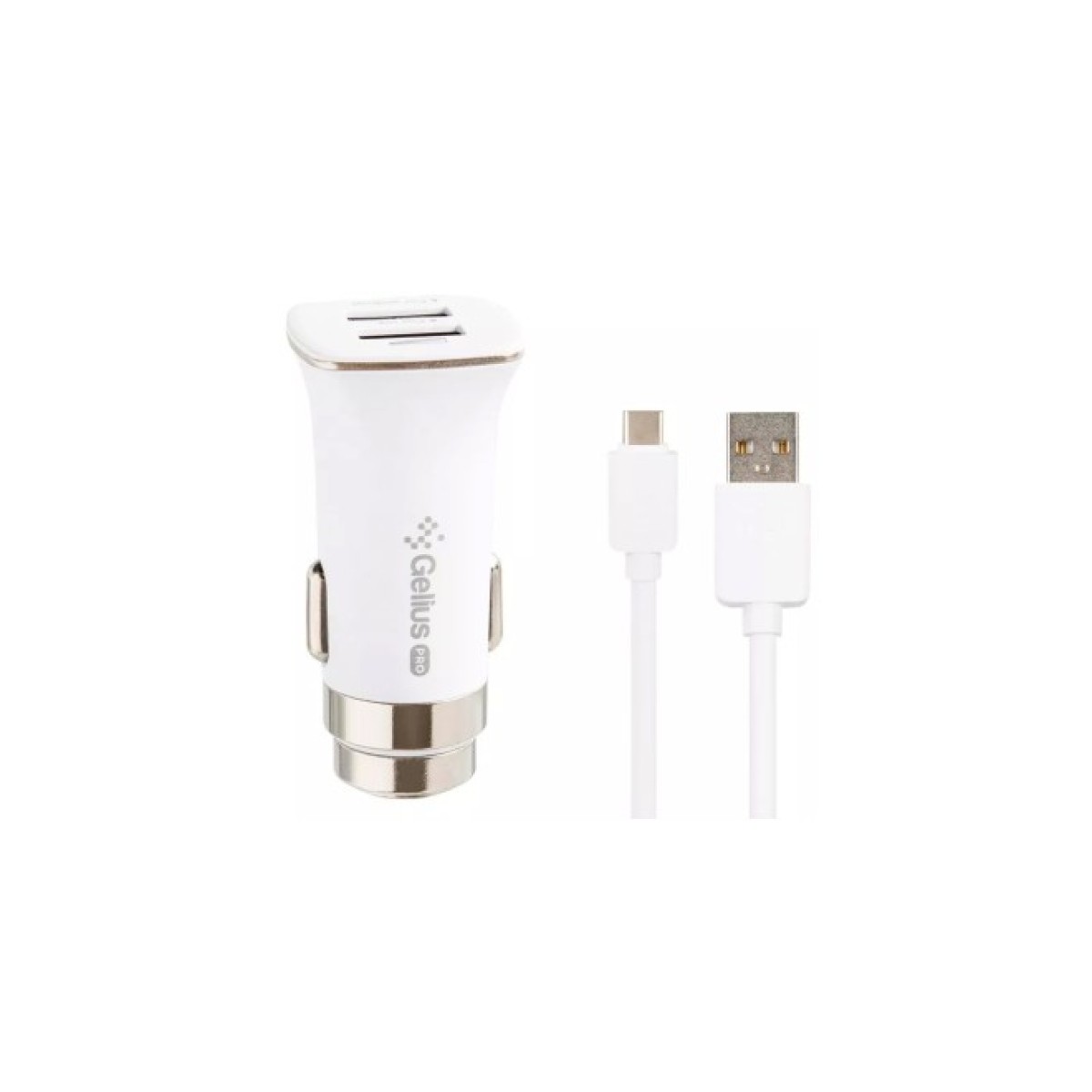 Зарядний пристрій Gelius Pro Apollo GP-CC01 2USB 3.1A + Cable Type-C White (00000071435) 98_98.jpg - фото 2