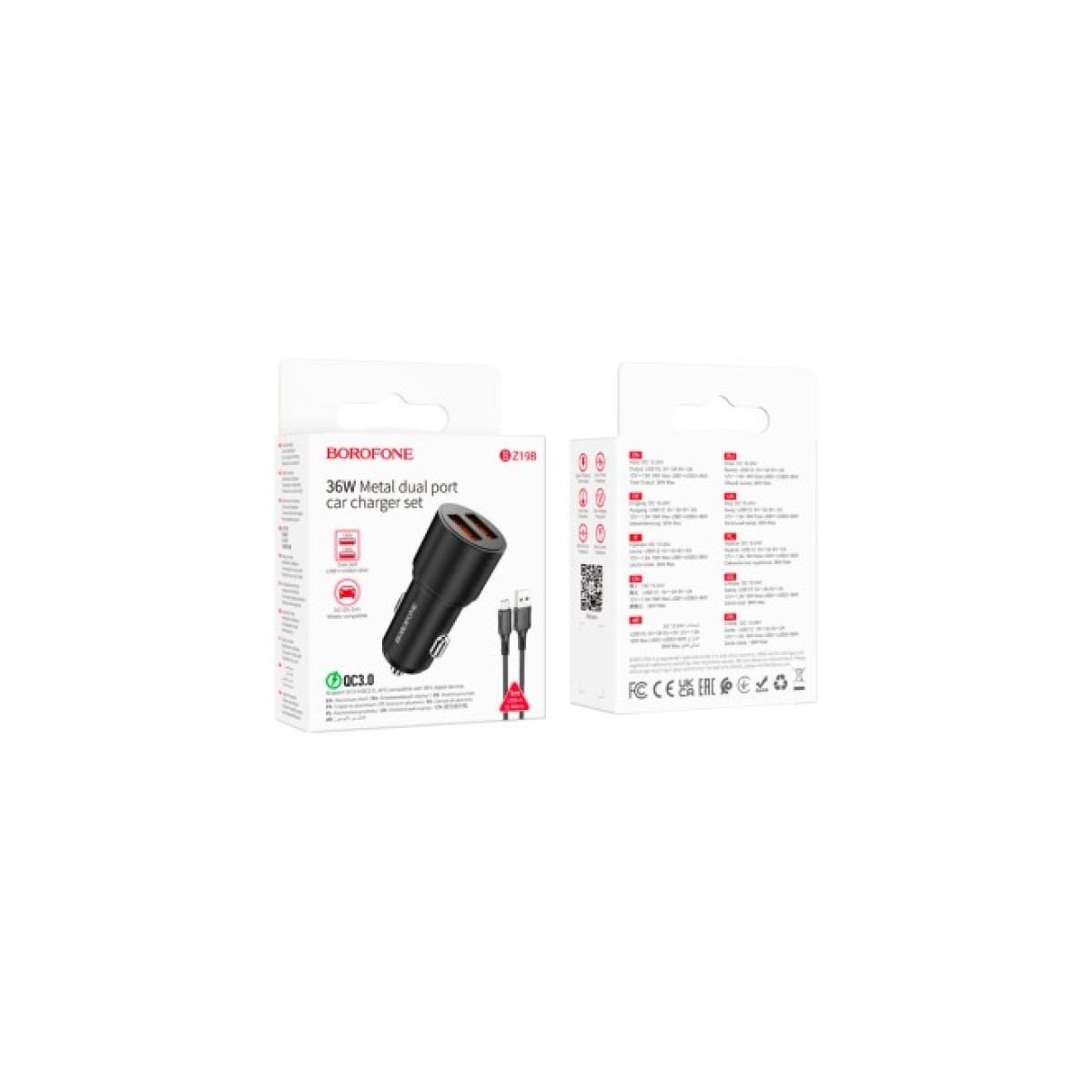 Зарядний пристрій BOROFONE BZ19B charger set (Micro) 2 x USB Black (6941991101502) 98_98.jpg - фото 2