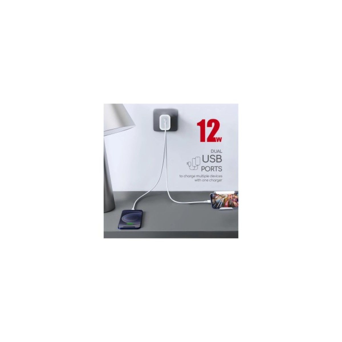 Зарядний пристрій Intaleo 12W Fast Charge 2USB 2.4A white (1283126578281) 98_98.jpg - фото 3