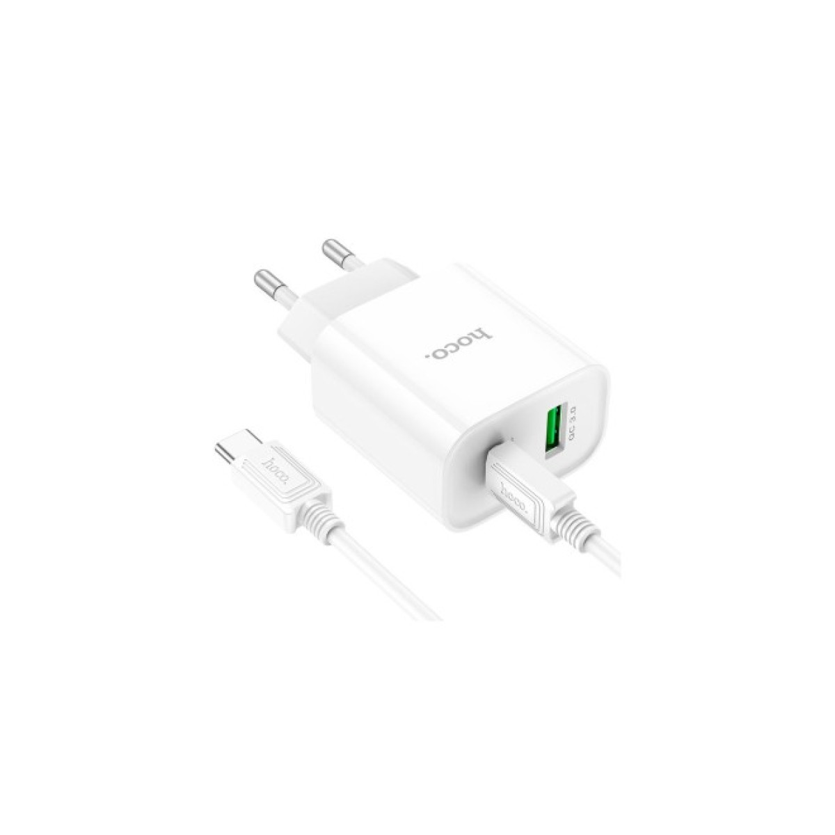 Зарядное устройство HOCO C80A Plus Rapido PD20W+QC3.0 charger set(C to C) White (6931474779908) 98_98.jpg - фото 3
