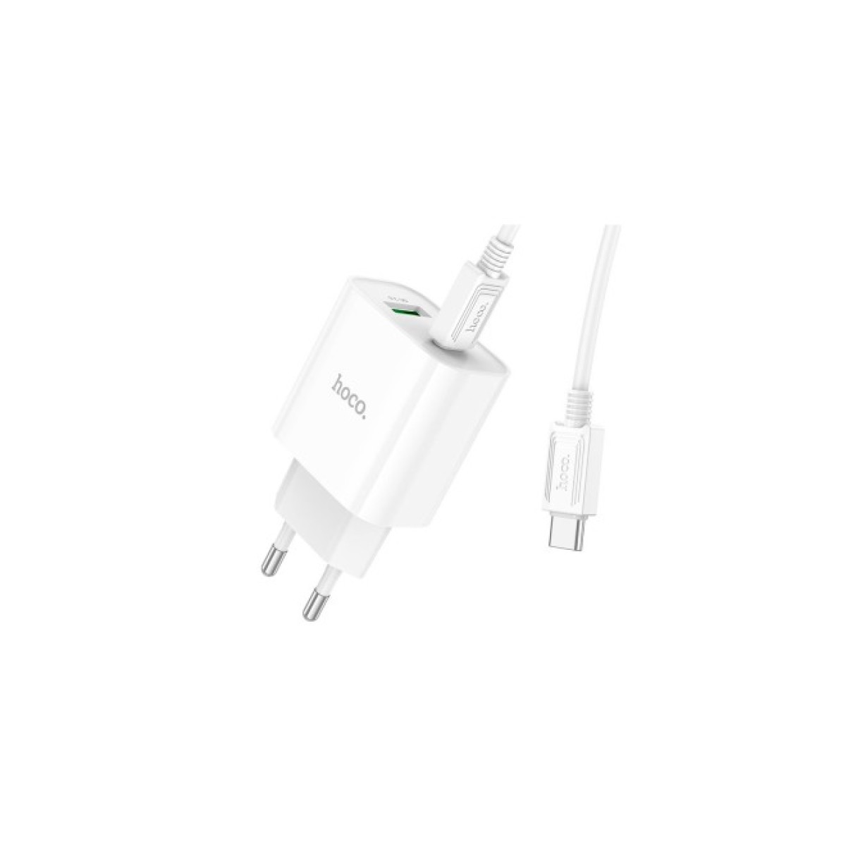 Зарядное устройство HOCO C80A Plus Rapido PD20W+QC3.0 charger set(C to C) White (6931474779908) 98_98.jpg - фото 4