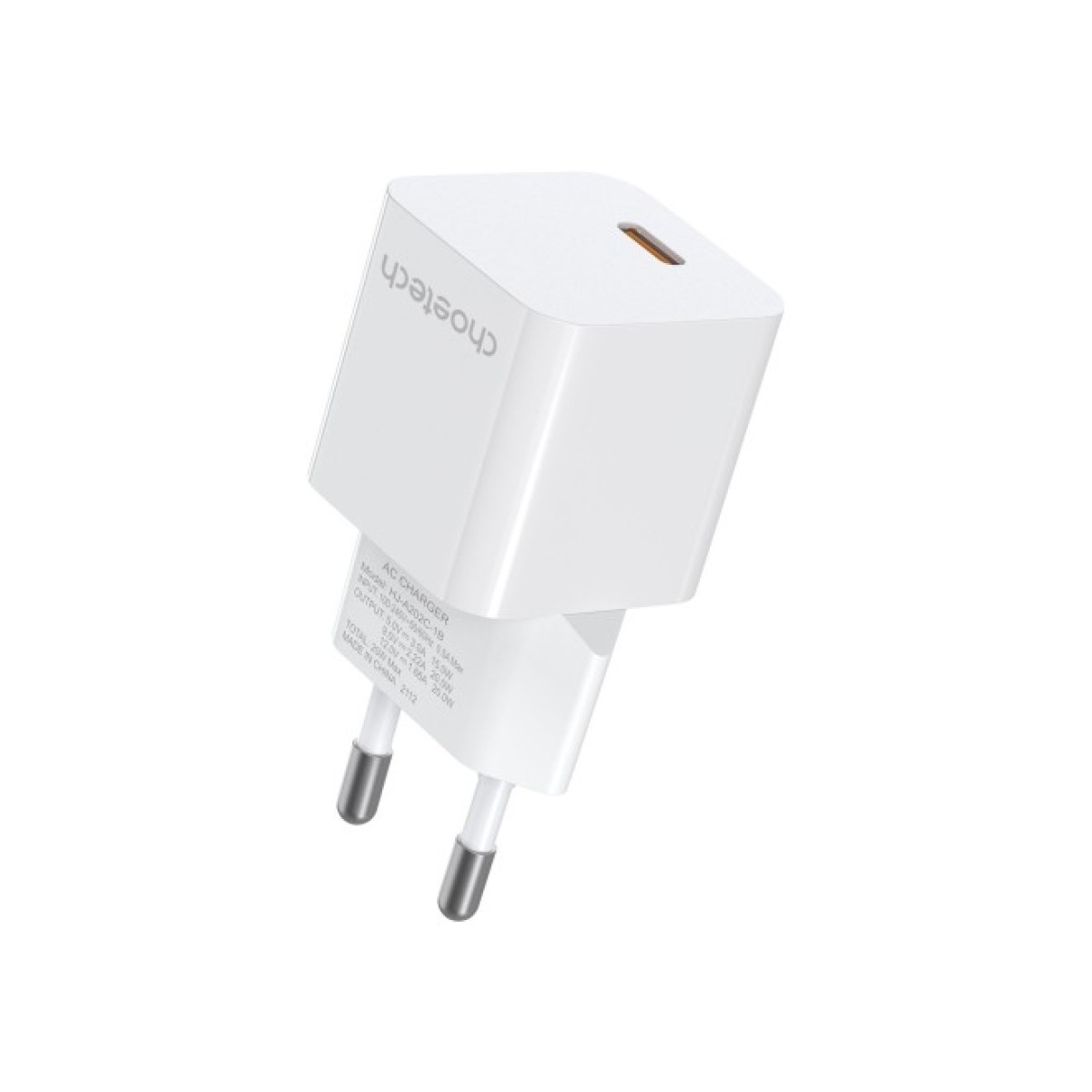 Зарядний пристрій Choetech GaN USB-C 20W QC3.0/PD/PPS (PD5010-EU-WH) 98_98.jpg - фото 2