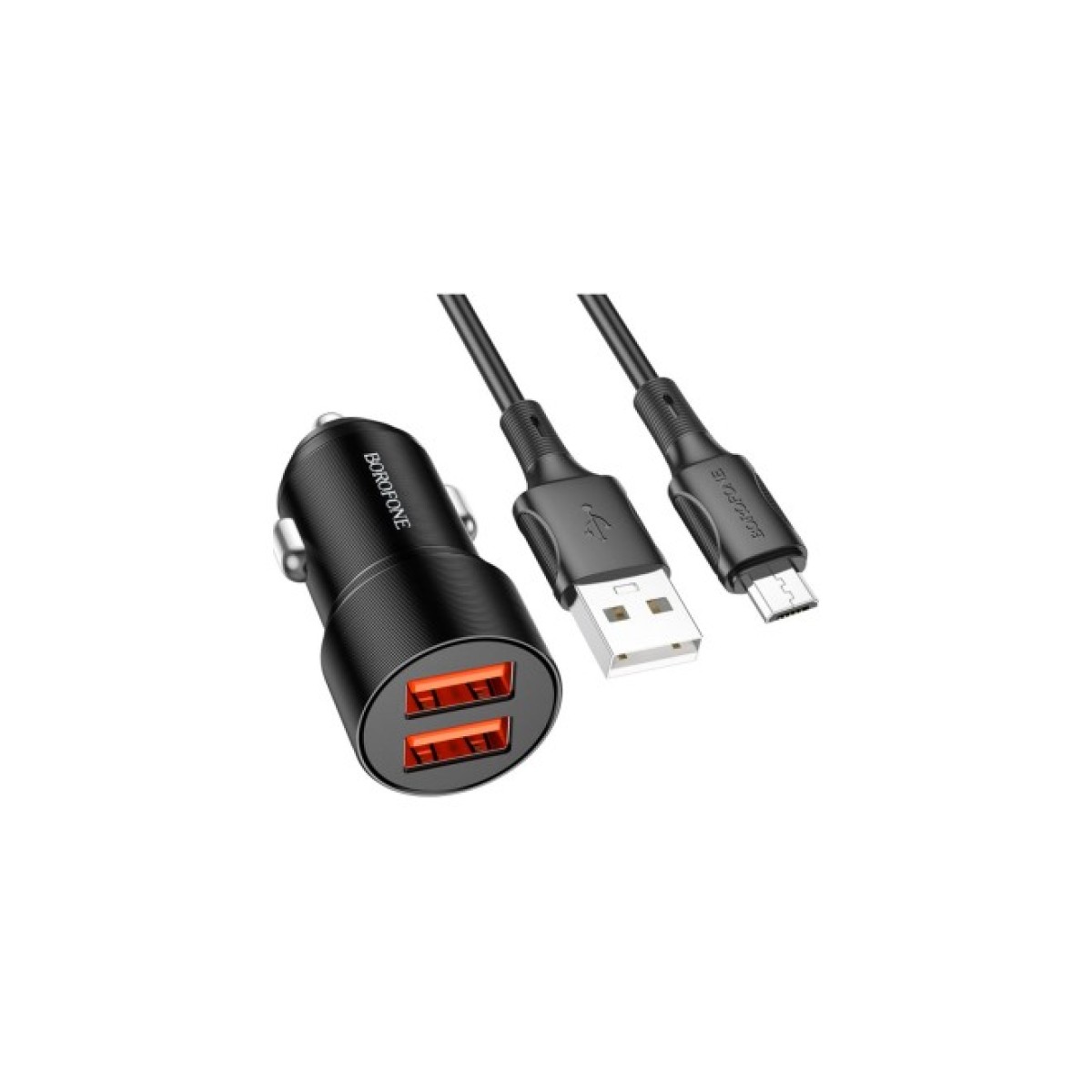 Зарядний пристрій BOROFONE BZ19B charger set (Micro) 2 x USB Black (6941991101502) 98_98.jpg - фото 4
