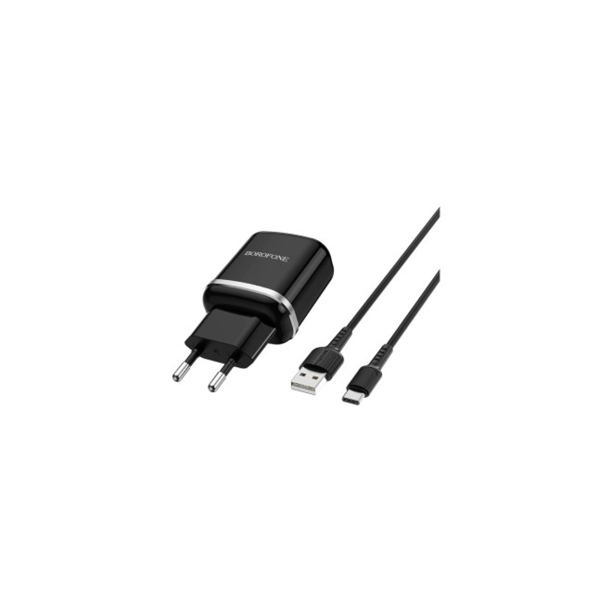 Зарядний пристрій BOROFONE BA36A High speed single port QC3.0 charger set(Type-C) Black (BA36ACB) 98_98.jpg - фото 2