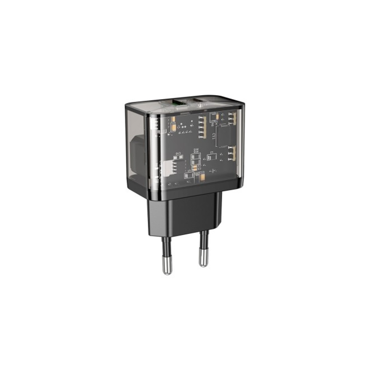 Зарядное устройство HOCO N34 Dazzling dual-port Black (6931474799166) 98_98.jpg - фото 1
