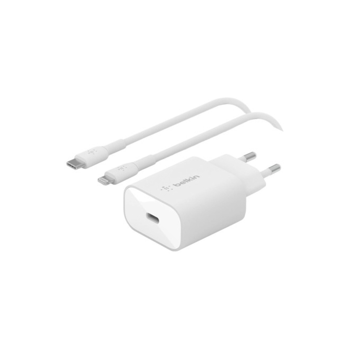 Зарядний пристрій Belkin USB-С 25W PD PPS + cable USB-C-Lightning 1m (WCA004VF1MWH-B5) 98_98.jpg - фото 1