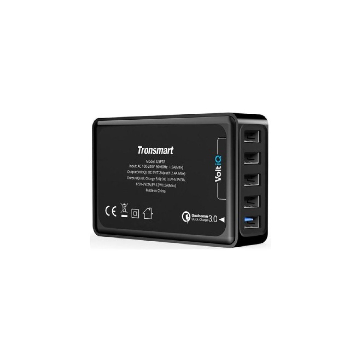 Зарядний пристрій Tronsmart U5PTA Quick Charge 3.0 Rapid Desktop Charger Black (210781) 98_98.jpg - фото 2