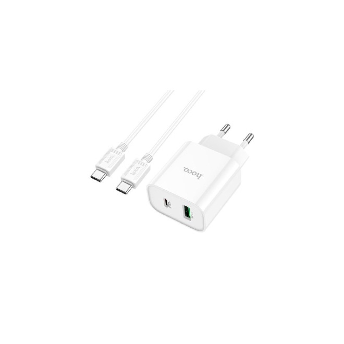 Зарядное устройство HOCO C80A Plus Rapido PD20W+QC3.0 charger set(C to C) White (6931474779908) 256_256.jpg