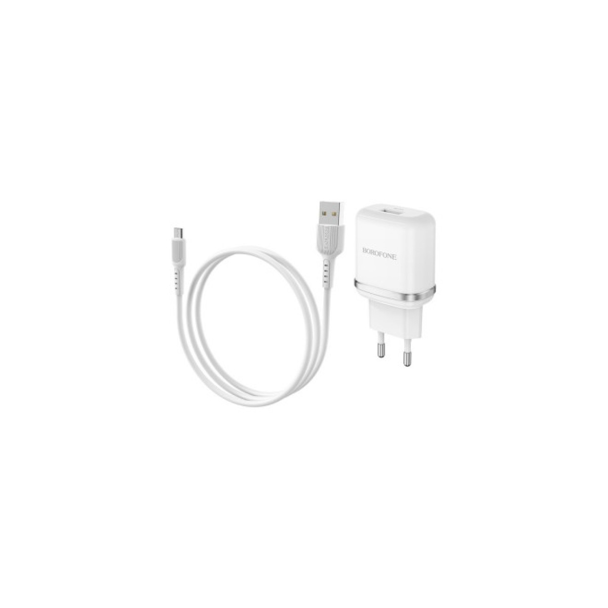 Зарядное устройство BOROFONE BA36A High speed single port QC3.0 charger set(Micro) White (BA36AMW) 98_98.jpg - фото 1