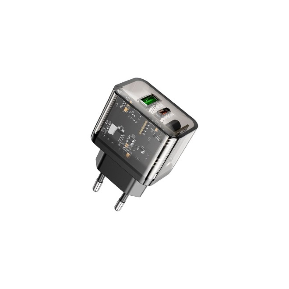 Зарядное устройство HOCO N34 Dazzling dual-port Black (6931474799166) 98_98.jpg - фото 3