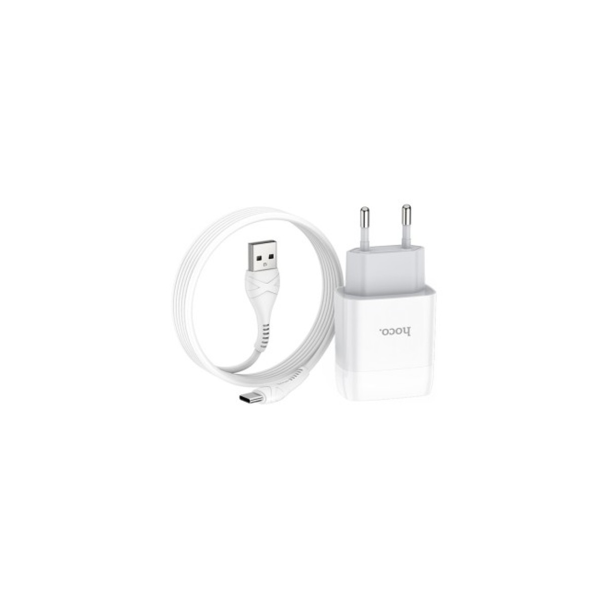 Зарядное устройство HOCO C72A Glorious single port charger set(Type-C) White (6931474713018) 98_98.jpg - фото 4