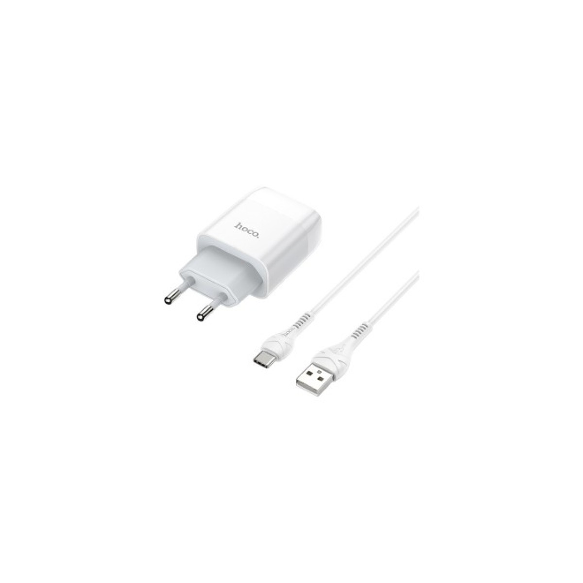 Зарядное устройство HOCO C72A Glorious single port charger set(Type-C) White (6931474713018) 98_98.jpg - фото 5