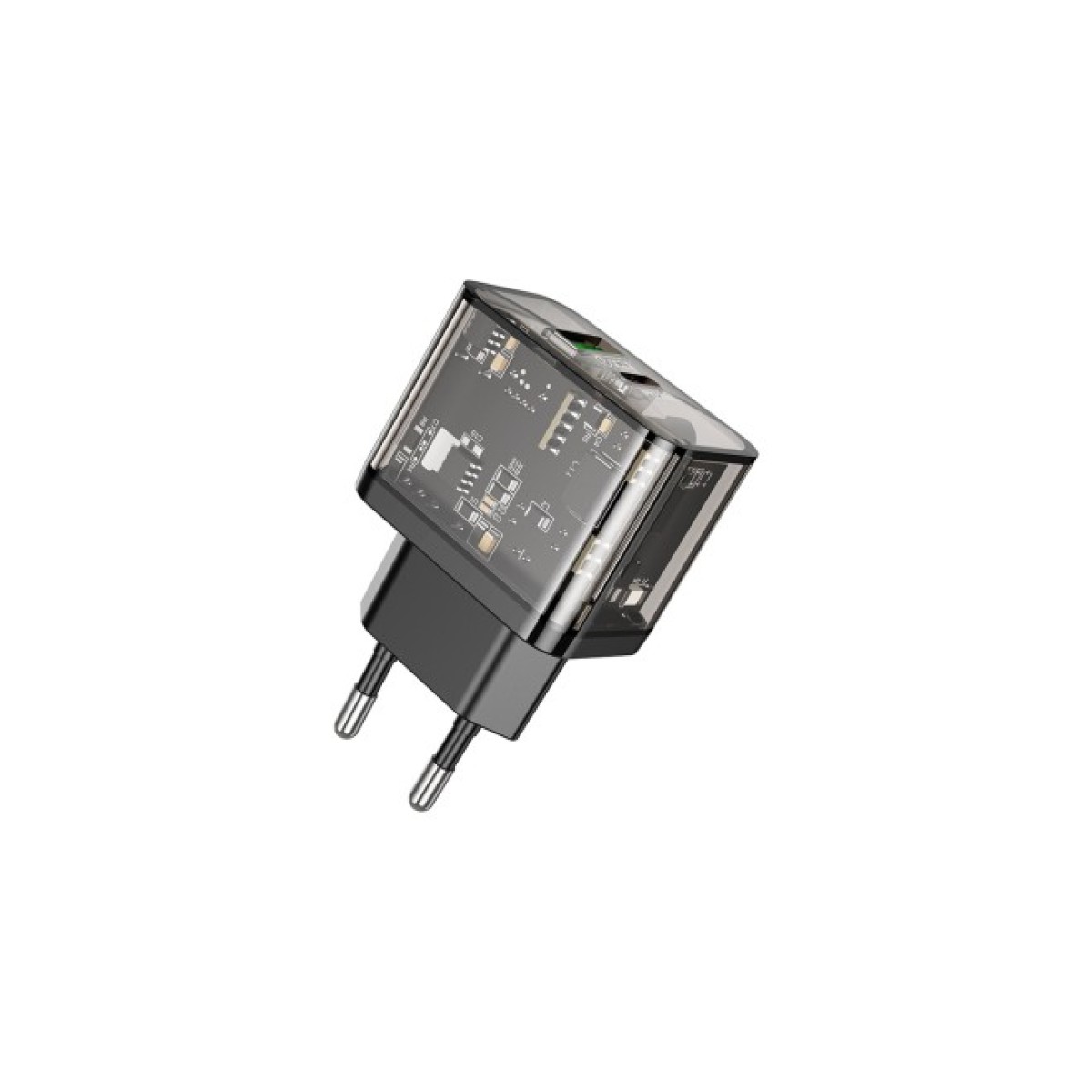 Зарядное устройство HOCO N34 Dazzling dual-port Black (6931474799166) 98_98.jpg - фото 4