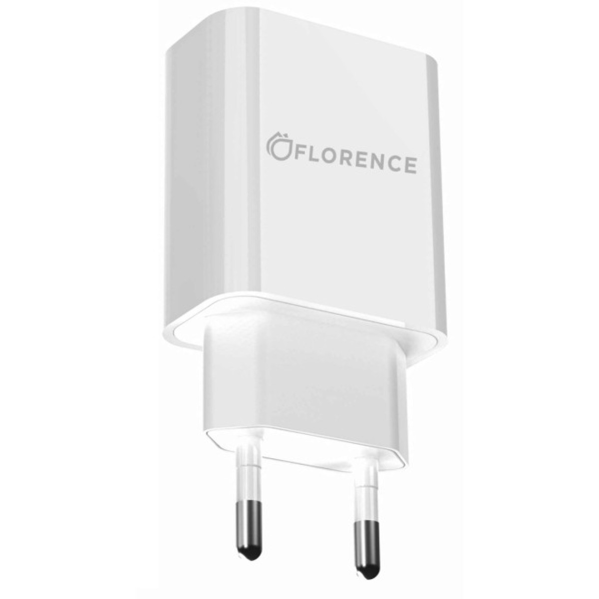 Зарядний пристрій Florence 1USB 2A + Lightning cable white (FL-1020-WL) 98_98.jpg - фото 2